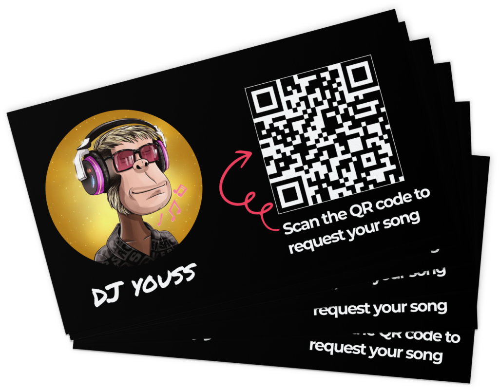 DJ QR code cards / song request app